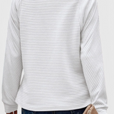 Elene | V-Neck Zip-Up Long Sleeve Sweater