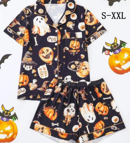 Conjunto de pijama de satén para Halloween
