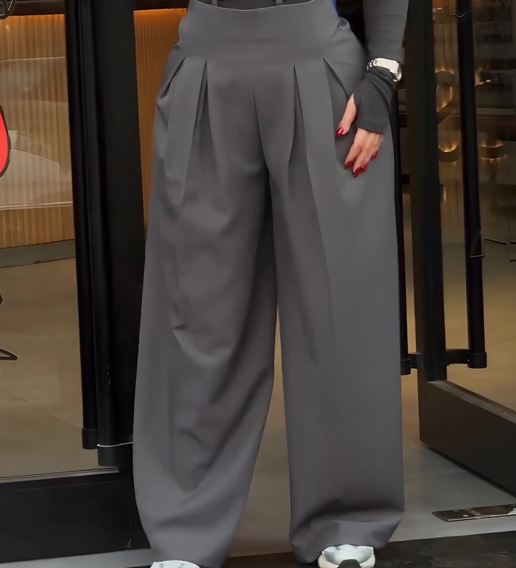 Mar Pantalones Ajustados Casuales vista frontal