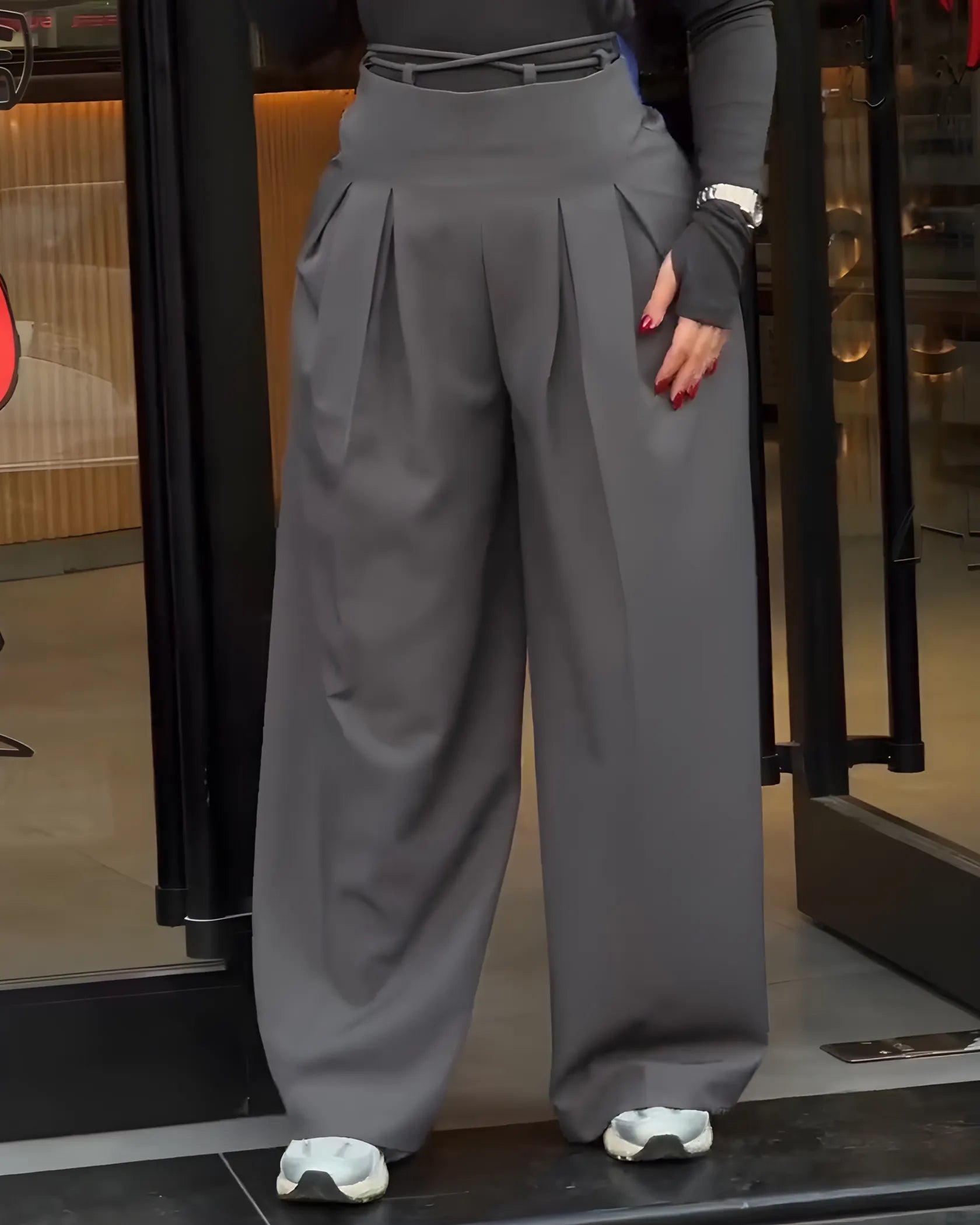 Mar Pantalones Ajustados Casuales vista frontal