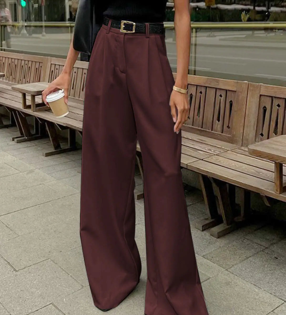 Renata | Pantalones Anchos sin Cinturón