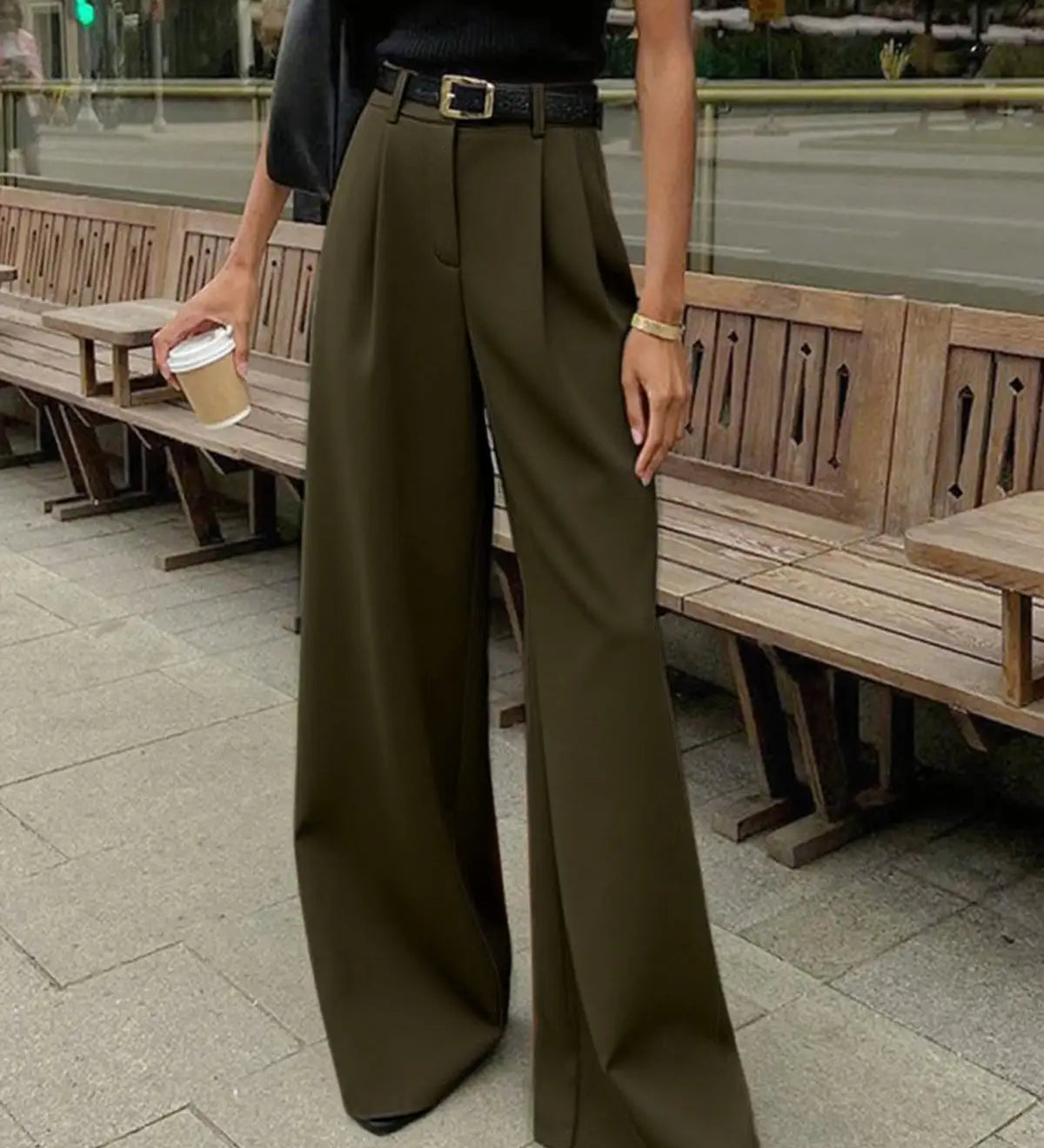 Renata | Pantalones Anchos sin Cinturón