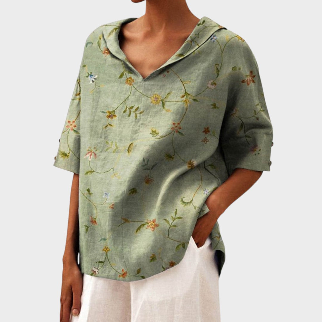 Flavia - Top elegante de lino