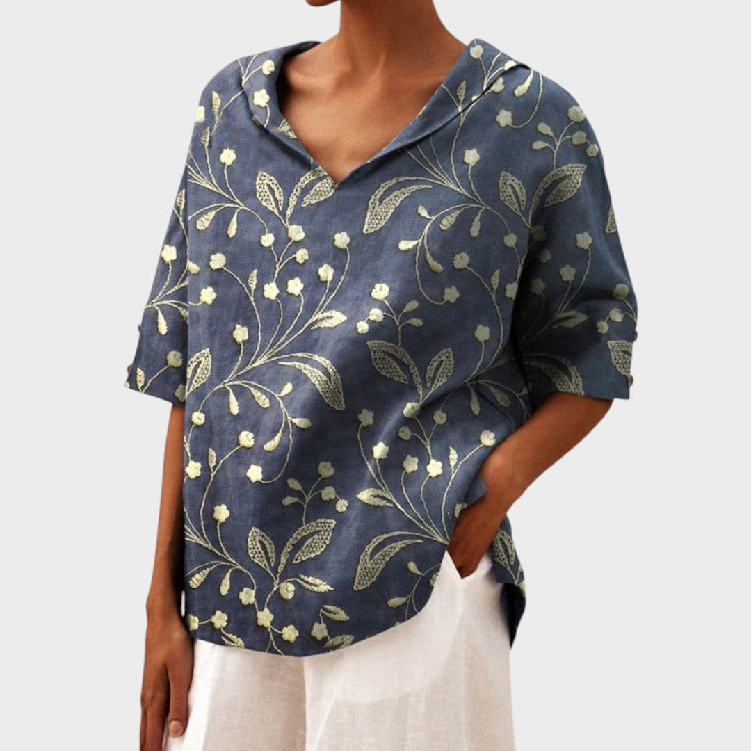 Flavia - Top elegante de lino