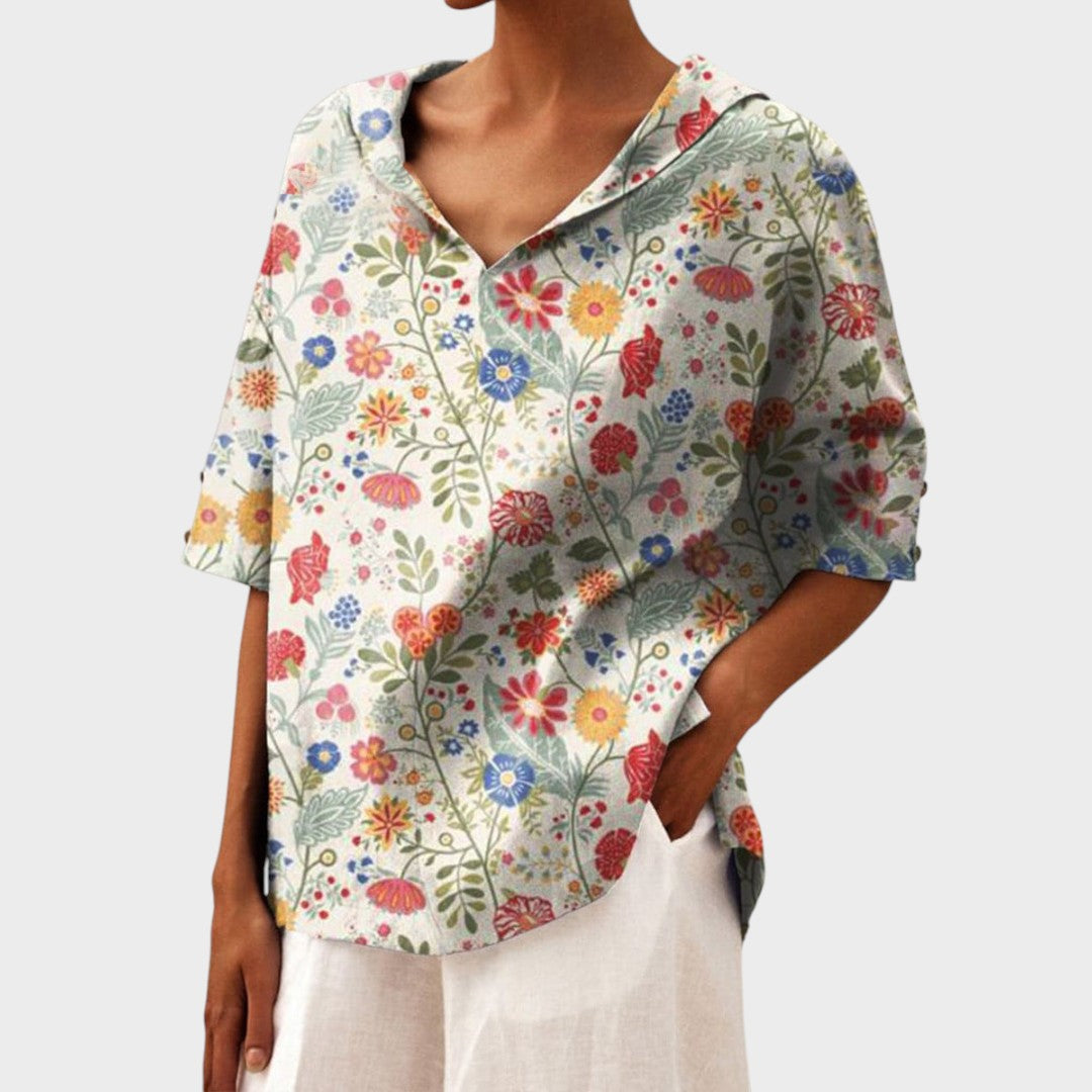 Flavia - Top elegante de lino