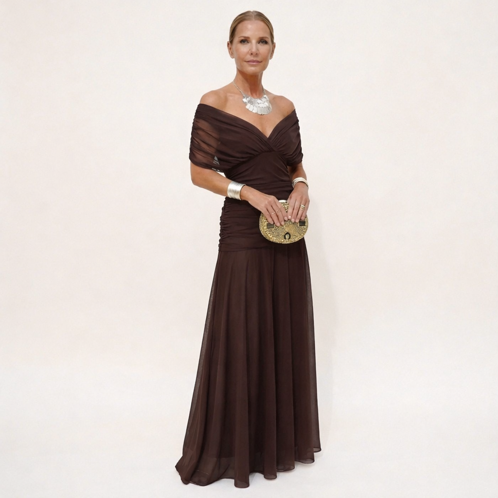Velora | Vestido Floral Largo con Escote en V