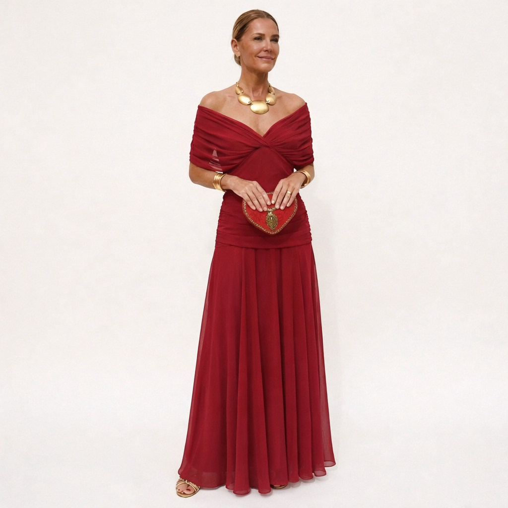Velora | Vestido Floral Largo con Escote en V