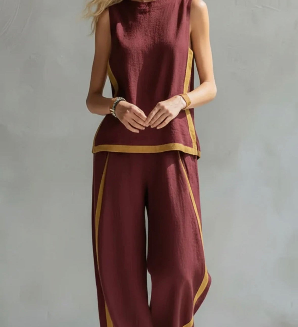 LEILA | CONJUNTO ELEGANTE DE LINO Y ALGODÓN