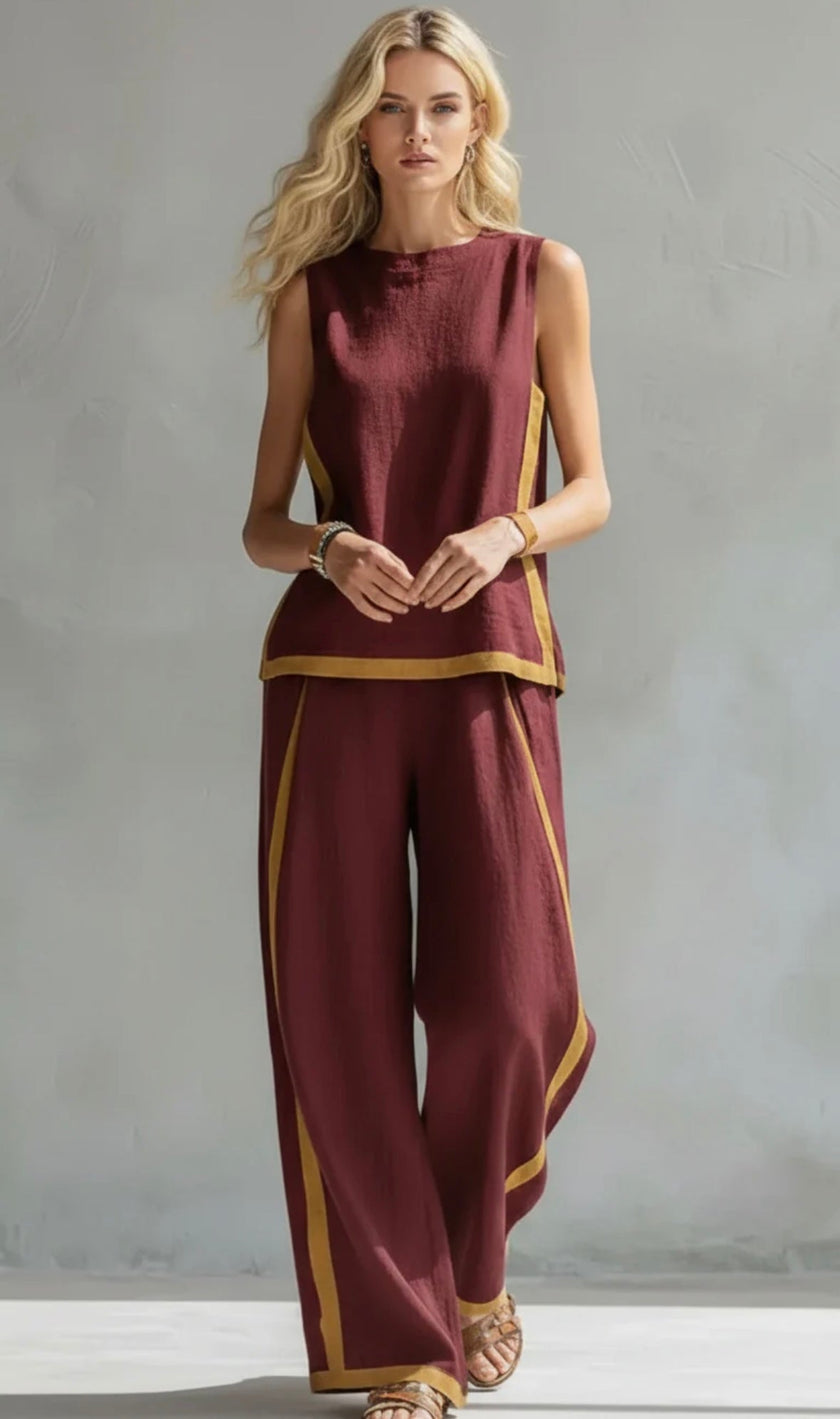 LEILA | CONJUNTO ELEGANTE DE LINO Y ALGODÓN