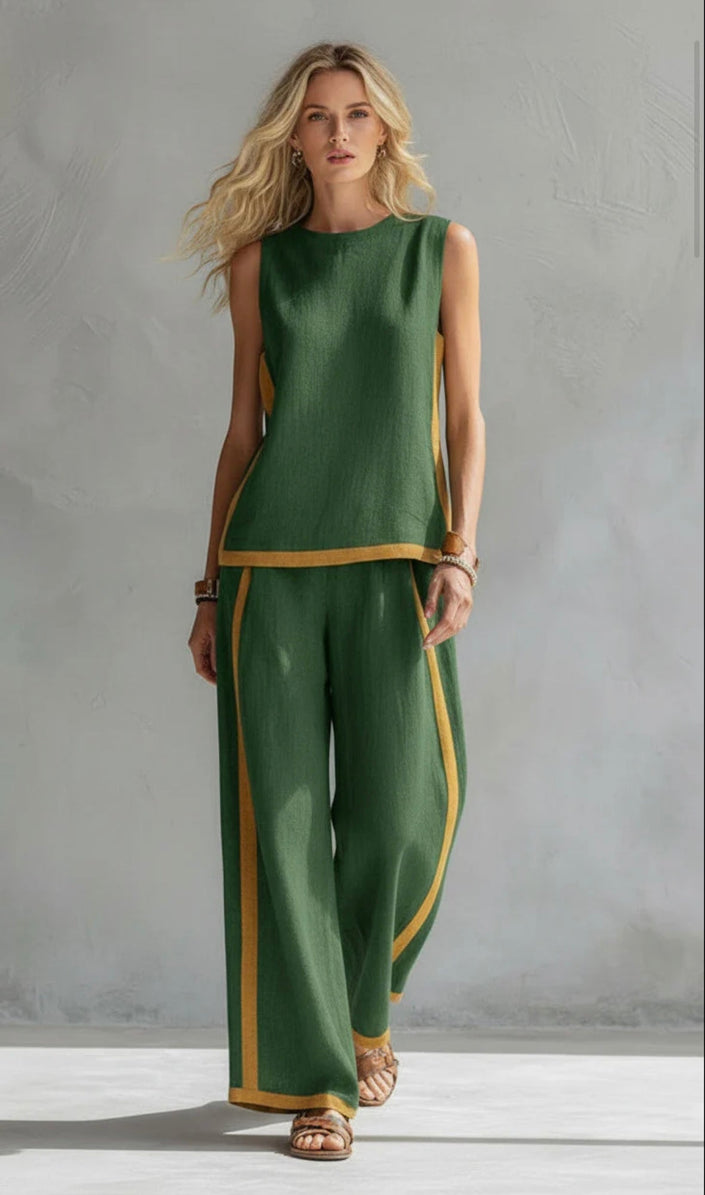 LEILA | CONJUNTO ELEGANTE DE LINO Y ALGODÓN