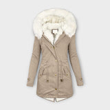 Ivara – Chaqueta de invierno impermeable y forrada de piel sintética