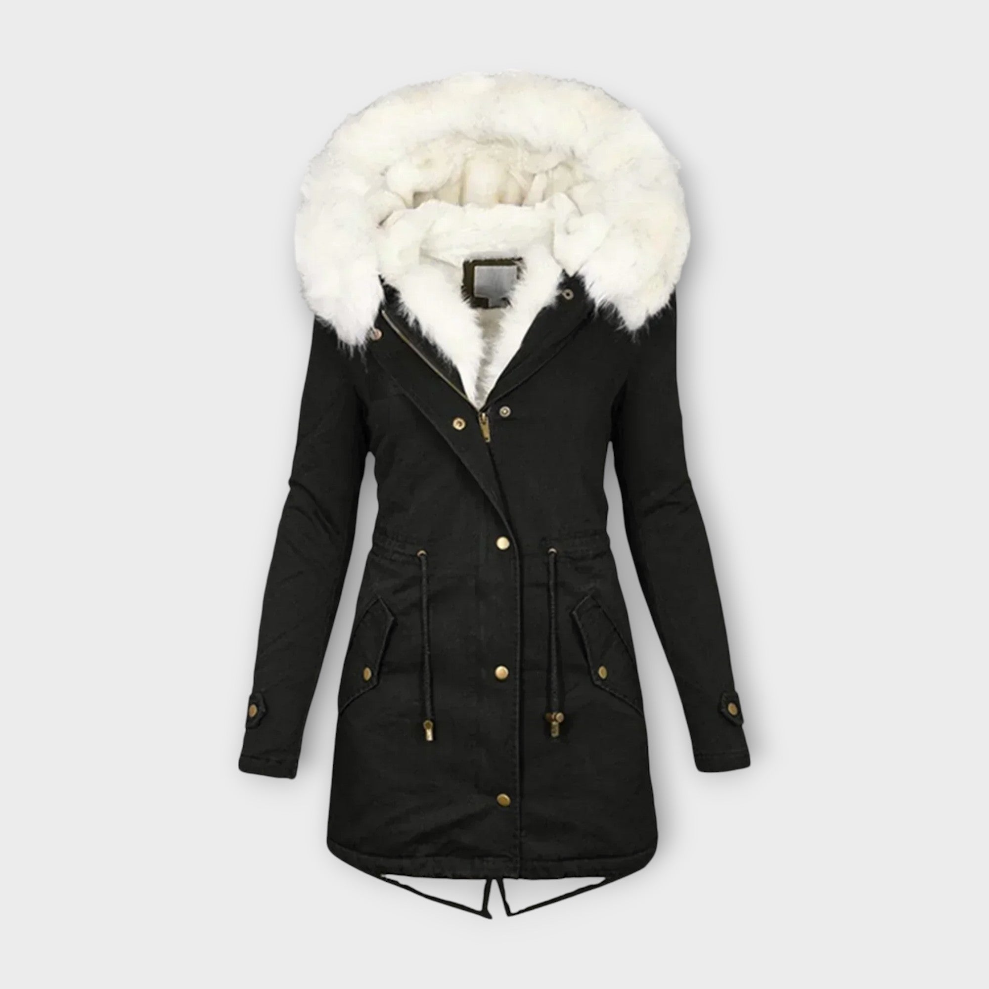 Ivara – Chaqueta de invierno impermeable y forrada de piel sintética
