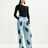 Luissine | High-Waisted Wide-Leg Jeans