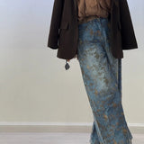 Emily | Floral Print Wide Leg Jeans