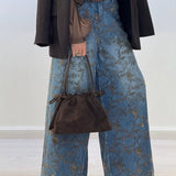 Emily | Floral Print Wide Leg Jeans
