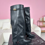 SERENA™ - Botas de cuero negro