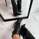 SERENA™ - Botas de cuero negro