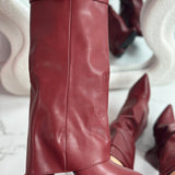 ELOISE™ - Botas de cuero color burdeos