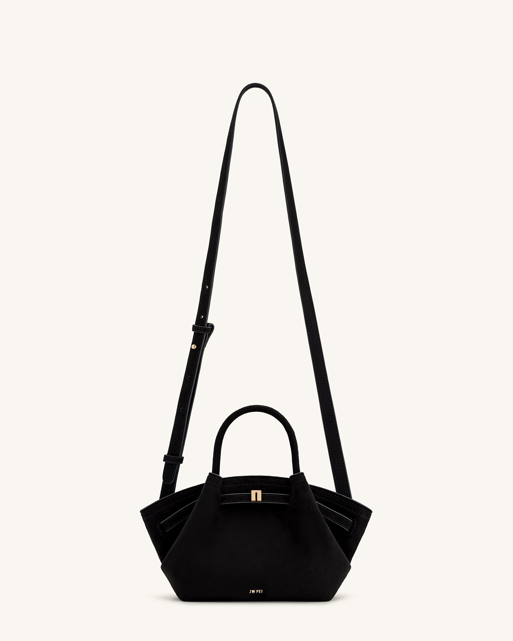Noelia Bolso Mini de Ante Sintético Negro bolso elegante moderno