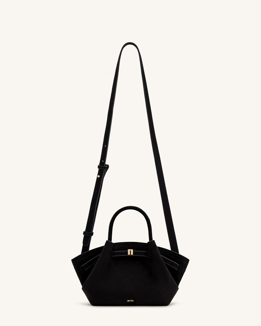 Noelia Bolso Mini de Ante Sintético Negro bolso elegante moderno