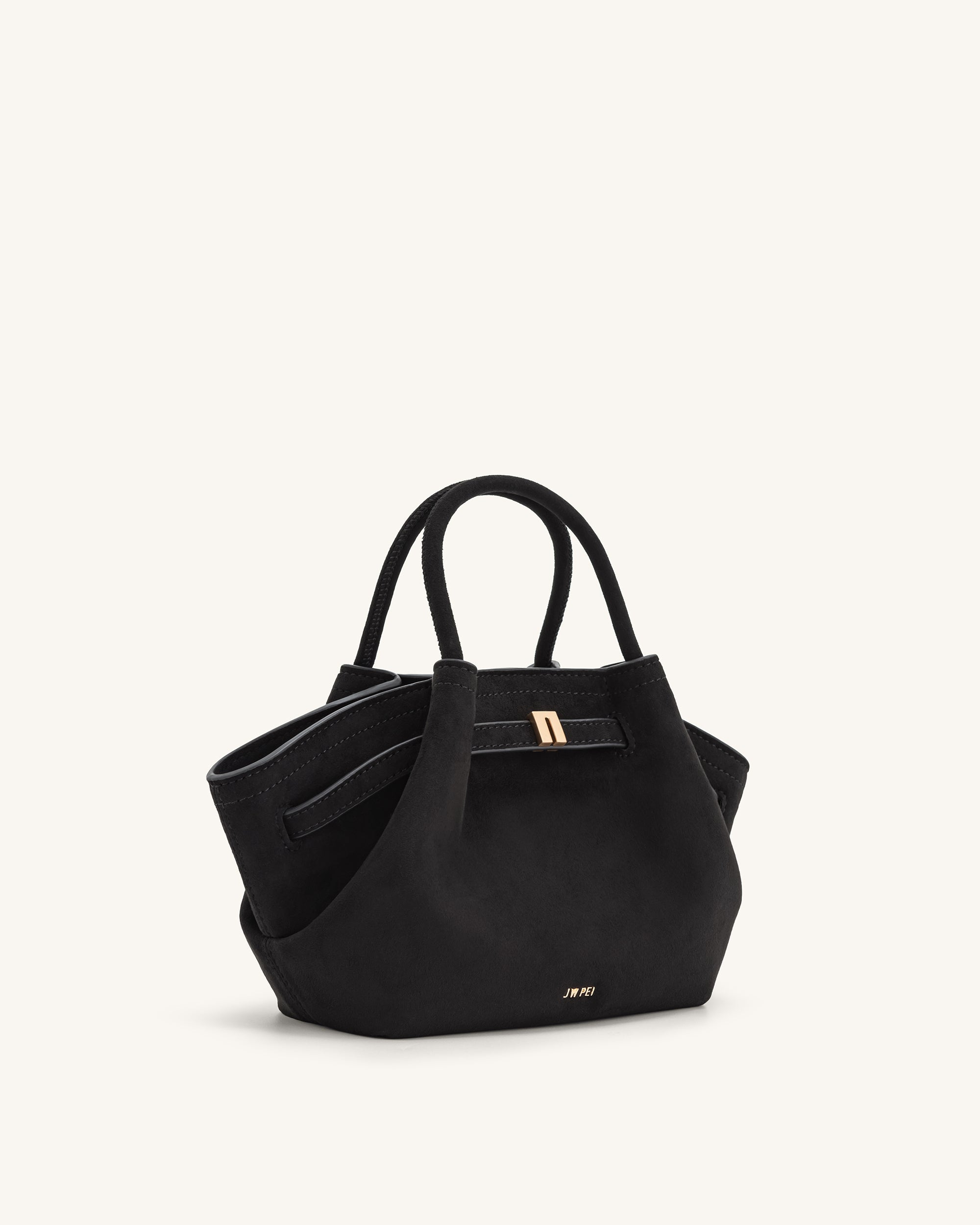 Noelia Bolso Mini de Ante Sintético Negro bolso elegante moderno