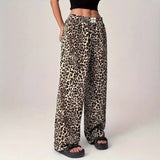 LIEZEL™ – Pantalones cómodos de pierna recta con estampado de leopardo