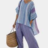 Carlotta | Lavender Top and Linen Pants Set
