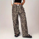 LIEZEL™ – Pantalones cómodos de pierna recta con estampado de leopardo