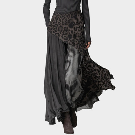 Carmen | Vestido largo con estampado de leopardo
