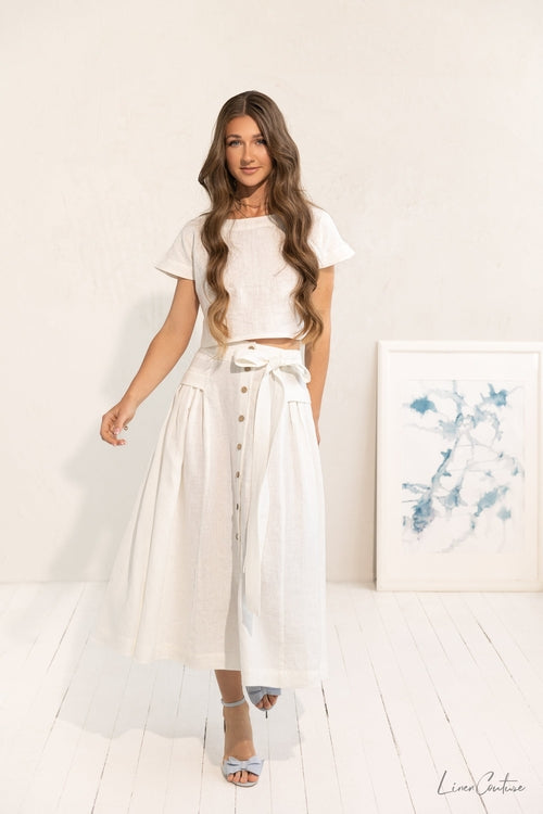 Taormina Conjunto Top más Falda look femenino elegante