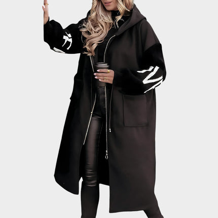 Rosana | Abrigo-cárdigan elegante con capucha