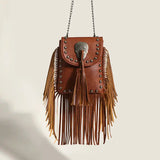 Bolso de hombro Rebel con borlas