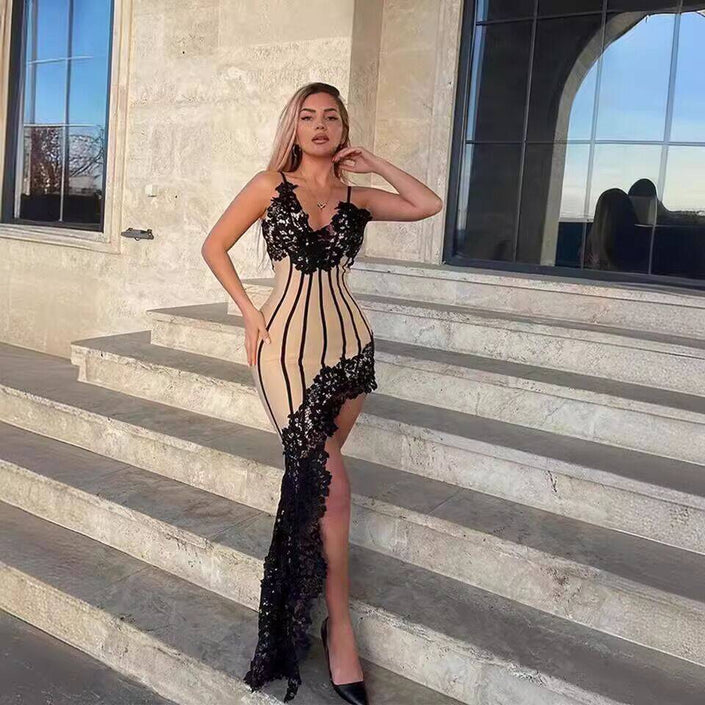 Celia | Vestido ajustado tipo vendaje en línea A