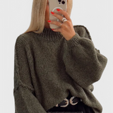 Cassia | Oversized Knit Sweater with Balloon Sleeves