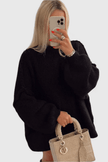 Cassia | Oversized Knit Sweater with Balloon Sleeves
