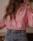 Laia | Camisa de manga larga con bordado floral elegante