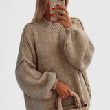 Cassia | Oversized Knit Sweater with Balloon Sleeves