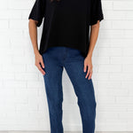 Ester Vaqueros Denim Azul detalle de los bajos