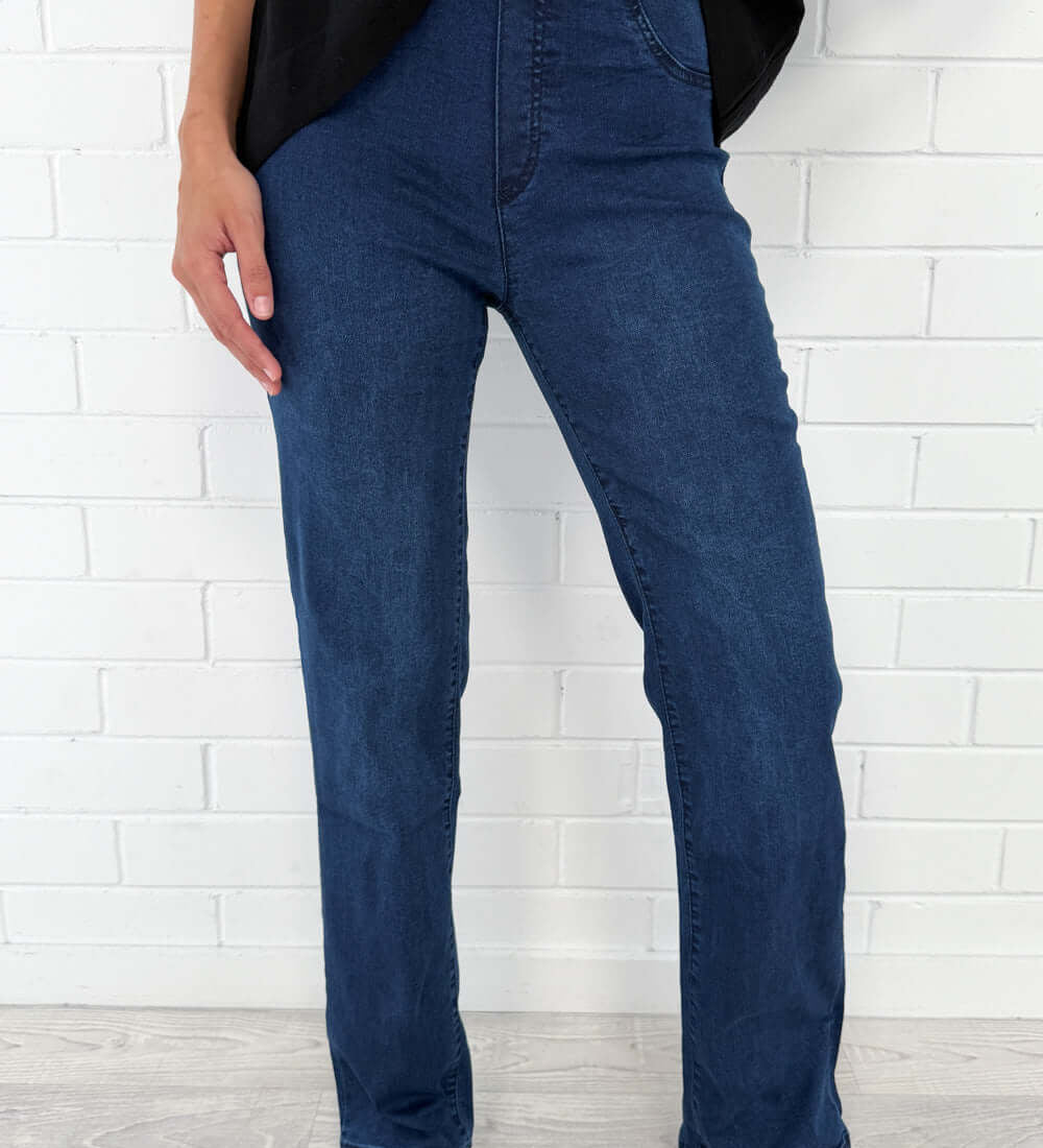 Ester Vaqueros Denim Azul vista frontal