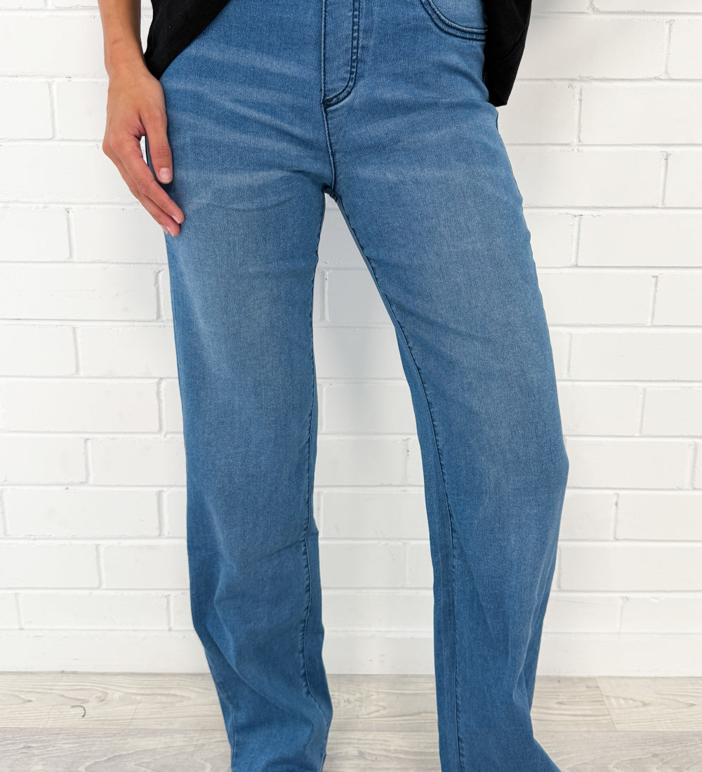 Ester Vaqueros Denim Azul vista trasera