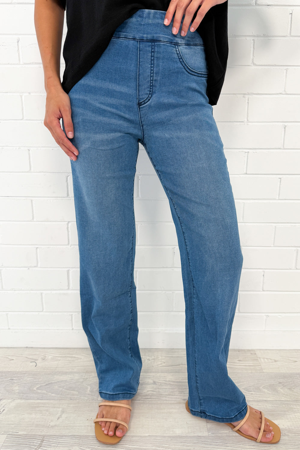 Ester Vaqueros Denim Azul vista trasera