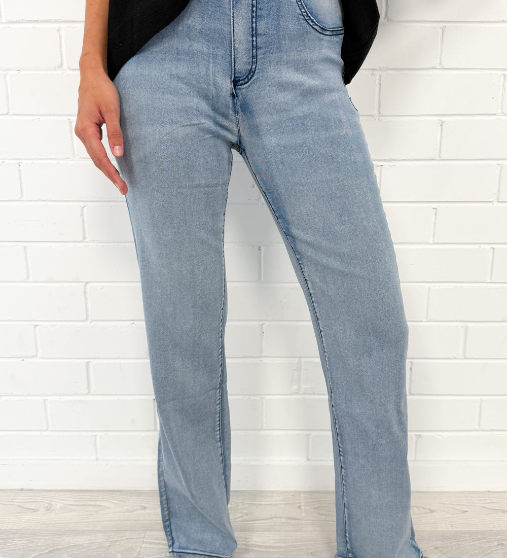 Ester Vaqueros Denim Azul vista lateral