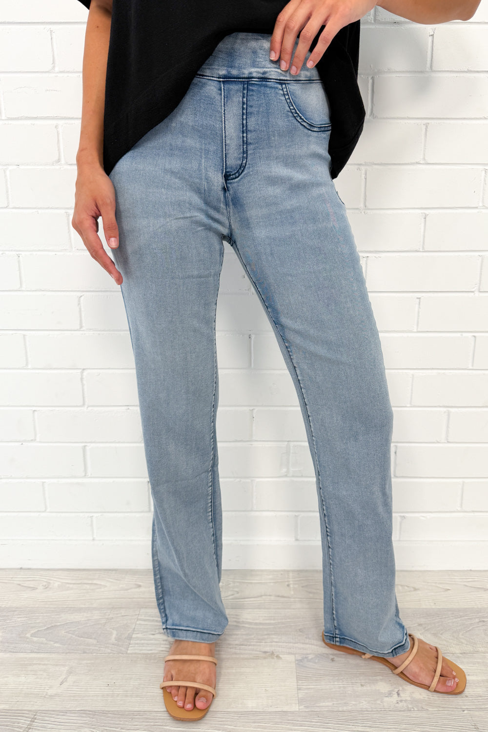 Ester Vaqueros Denim Azul vista lateral