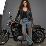 Nekane | Regular-Cut Jeans with Sheer Mesh