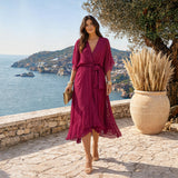 Monica | Chiffon dress with V-neckline