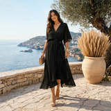 Monica | Chiffon dress with V-neckline