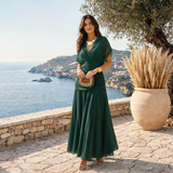 Velora | Floral V-Neck Maxi Dress