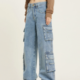 Celia | Cargo Jeans – Wide-Leg Baggy Jeans