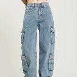 Celia | Cargo Jeans – Wide-Leg Baggy Jeans