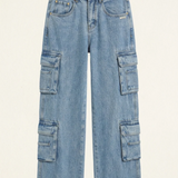 Celia | Cargo Jeans – Wide-Leg Baggy Jeans